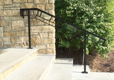 Black Handrail with Glass